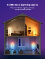 Govee Floor Lamp 2 with Matter, RGBIC, Warm Cool White LED, Alexa Compatible, 1725lm, Music Sync, Scene Modes, Smart Floor Lamp for Living Room, Bedroom, Black(1 Pack) - Image 9