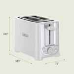 BELLA 2 Slice Toaster with Auto Shut Off - Extra Wide Slots & Removable Crumb Tray and Cancel, Defrost & Reheat Function - Toast Bread, Bagel & Waffle, White - Image 4