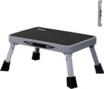 RV Step Stool Foldable 1-Step Ladder Sturdy Metal Stable Step Stool with a Non-Slip Platform Supports up to 500 lb with Non-Slip Rubber Feet, Easy to Carry - Image 9