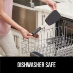 GORILLA GRIP Food Grade Flexible Silicone Spatula, Heat Resistant Head for Nonstick Frying Pan, Patented Soft Rubber Handle for Comfort, Non-Scratch Kitchen Turner, Flip Eggs Burgers, 11.6 in, Black - Image 9