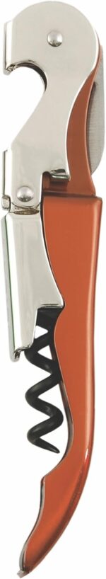 True Truetap Double Hinged Waiter's Corkscrew Wine Opener, Stainless Steel Wine Bottle Opener with Built In Foil Cutter, Home Bar Tools, Bar Cart Accessories, Wedding Gifts, Set of 1, Teal - Image 2