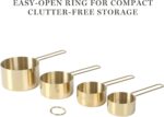 Martha Stewart Richburn 4-Piece Gold Stainless Steel Measuring Cup Set – Durable and Stylish Kitchen Measuring Tools for Baking and Cooking - Image 4