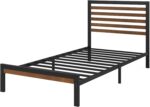 Zinus Kai Bamboo and Metal Platform Bed Frame with Headboard, No Box Spring Needed, Easy Assembly, Twin, Brown - Image 13