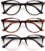 SIGVAN 3 Pack Reading Glasses Spring Hinge Stylish Readers Black/Tortoise for Men and Women - Image 2