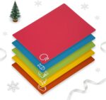 5 Pieces Flexible Cutting Boards, BPA Free Plastic Cutting Boards for Kitchen, Non Slip Cutting Mat for Meat and Vegetables, Thanksgiving - Image 2