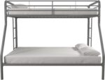 DHP Dusty Metal Bunk Bed Frame, Twin-Over-Full for Kids, Teens, Adults, Angled Ladder, Guardrail, No Boxspring, Small Spaces, Silver - Image 13