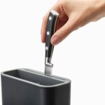 Joseph Joseph Extendable Dish Drying Rack with Dual Parts - Stainless Steel, Non-Scratch, Movable Utensil Drainer & Drainage Spout, Gray - Image 9