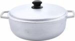 IMUSA 7.5 Quart Traditional Natural Made in Colombia Caldero with Lid for Cooking and Serving,Silver - Image 2