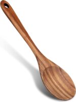 14 Inch Large Wooden Spoon for Cooking Utensil Mixing Spoons Baking Serving Wood Spoon Big Non Stick Spatula Long Handle Kitchen Utensils Stirring Cooking Spoon Non Toxic Kitchen Tools Accessories - Image 2