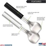 Rada Cutlery Ice Cream Scoop (W237), 2.38x2.38 Stainless Steel Bowl, 9.25" Length, Made in USA, Black Handle - Image 3