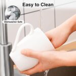 PARACITY Coffee Mug Ceramic, Large Coffee Cups Ceramic Set of 2, 12 OZ White Coffee Mugs for Latte, Tea, Cappuccino, Cocoa-Microwavable - Image 7