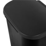 Sterilite 24-Pack Lift Top Wastebasket, D-Shape Trash Can w/Hinged Lid, 11.3 Gallon, Black - Modern Garbage Bin for Kitchen, Bathroom, Garage or Workspace, Fits 13-Gal Waste Liner - Image 8