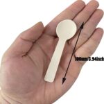 200pcs 4 inch Mini Wooden Spoons, Biodegradable Compostable Birchwood, Food Grade Disposable Spoons Disposable Wooden Cutlery for Parties, Weddings, Camping. - Image 3