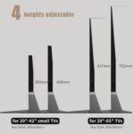 Universal TV Stand, Metal TV Legs for 20-65 inch LCD/LED/OLED/Plasma Flat&Curved Screen TV Height Adjustment with VESA 75x75mm to 800x500mm Max ML1760 - Image 7