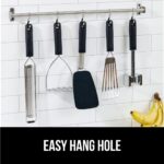 GORILLA GRIP Food Grade Flexible Silicone Spatula, Heat Resistant Head for Nonstick Frying Pan, Patented Soft Rubber Handle for Comfort, Non-Scratch Kitchen Turner, Flip Eggs Burgers, 11.6 in, Black - Image 10