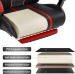 HOFFREE Gaming Chair Massage Big and Tall Gaming Chairs with Footrest 400lb for Adults Heavy People Computer Gamer Chair Red and Black - Image 8