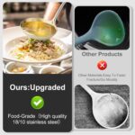 Soup Ladle - 18/10 Stainless Steel Ladle Spoon，13.8" Large Durable Metal Ladel for Serving or Cooking, Stirring, Wok & Soup, Professional Heavy Duty kitchen Utensils, Christmas gifts - Image 6