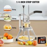 VEVOR Commercial Vegetable Fruit Chopper 1/4" Blade Heavy Duty Professional Food Dicer Kattex French Fry Cutter Onion Slicer Stainless Steel for Peppers Potato Mushroom - Image 3