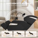 Massage Chair Full Body, Zero Gravity Massage Chair with Auto Modes, Airbag Massage, Foot Massage, Heating, Touch Screen Controller, Home Relaxation Recliner with Massage, Black/Diamond Pattern - Image 6