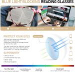 SIGVAN Ladies Reading Glasses Blue Light Blocking Spring Hinge Fashion Pattern Print Eyeglasses for Women - Image 7