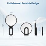 B Beauty Planet 30X Magnifying Mirror, Hand Mirror with Handle, Double Sided Hand Mirror with 30X/1X Magnification, Travel Essential Portable Foldable Makeup Mirror for Precision Makeup Black - Image 5