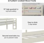 DHP Milton Twin Loft Bed, White, Traditional Small Space Junior Size, Horizontal Paneling, Sturdy Wood Construction - Image 10