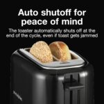 Proctor Silex 2-Slice Toaster with Extra Wide Slots for Bagels, Cool-Touch Walls, Shade Selector, Toast Boost, Auto Shut-off and Cancel Button, Black (22305) - Image 8