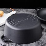 Bruntmor Pre-Seasoned Cast Iron Double Dutch Oven with Skillet Lid - 7 Quart All-in-One Casserole and Braising Pan - Heavy Duty and Oven Safe Black Cookware for Versatile Cooking - 14.7 x 6.9 Inches - Image 7