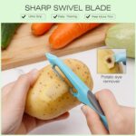Senbowe Upgrade Potato Peeler for Kitchen, 6PCS Stainless Steel Vegetable Peeler, I and Y Veggie Food Peeler for Apple Fruit Carrot Zucchini Cucumber,Good Grip Makes Peeling Very Easy - Image 5