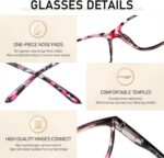SIGVAN Ladies Reading Glasses Blue Light Blocking Spring Hinge Fashion Pattern Print Eyeglasses for Women - Image 5