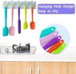 Silicone Spatula Set, 5 Piece Food Grade Rubber Spatulas for Baking, Cooking, and Mixing High Heat Resistant Non Stick Dishwasher Safe BPA-Free (Multicolor) - Image 5