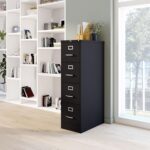 Staples 4-Drawer Vertical File Cabinet, Letter Size Documents, Lockable, 25" D x 15" W x 51.97" H, Black - Image 8