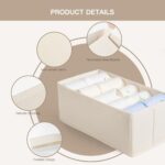 Criusia Drawer Organizer Clothes, 10 Pack Dresser Organizer for Baby Clothes, Underwear, Sock- Foldable Closet Organization and Storage Dividers Bins for Nursery, Bedroom (Beige) - Image 5