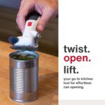 Zyliss Lock N' Lift Can Opener with Lid Lifter Magnet - Manual Opener with Locking Mechanism - Easy-to-Turn - Magnetic Can Opener - White/Gray - Image 3