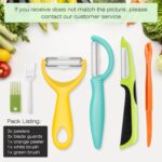 Senbowe Upgrade Potato Peeler for Kitchen, 6PCS Stainless Steel Vegetable Peeler, I and Y Veggie Food Peeler for Apple Fruit Carrot Zucchini Cucumber,Good Grip Makes Peeling Very Easy - Image 8