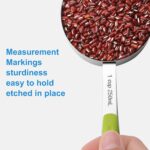 Measuring Cups and Spoons Set Stainless Steel 10 Piece for Cooking and Baking (5 Cups + 5 Spoons, Colorful Handles) - Image 4