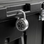 Sterilite 3-Pack Wheeled Footlocker, Lockable Plastic Utility Storage Bins w/Lids, Black - Heavy-Duty Organizing Containers for Home, Office, Garage, and Basement - Image 10