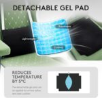 Gaming Chair Breathable Fabric,Computer Office Chair with Footrest,Massage Lumbar Support and Gel Pad,Ergonomic Reclining Gamer Chair with Adjustable Armrests and Spring Cushion Green - Image 6