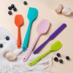 Silicone Spatula Set, 5 Piece Food Grade Rubber Spatulas for Baking, Cooking, and Mixing High Heat Resistant Non Stick Dishwasher Safe BPA-Free (Multicolor) - Image 7
