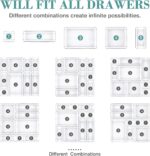 16 PCS Drawer Organizer Set, 5 Varied Size Bathroom and kitchen Drawer cabinet organizer Trays, Clear Storage Bins for Makeup, Jewelry, Utensils and Gadgets - Image 5