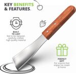 Oliver's Kitchen ® Ice Cream Spade & Scoop - Create 'Instagram-Worthy' Desserts at Home! Premium Quality Ice Cream Scooper with Stylish, Ergonomic Wooden Handle - Image 4