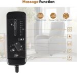 DUMOS Recliner Chair for Adults, Massage Reclining Chair for Living Room, Adjustable Home Theater Seating Single Sofa with Padded Seat Backrest and Footrest, Linen, Grey - Image 4