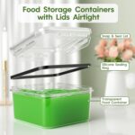 36-Piece Food Storage Containers with Lids(18 Container & 18 Lid), Plastic Food Containers for Pantry & Kitchen Storage and Organization, BPA-Free, Leak Proof, Reusable with Labels & Pen - Image 6