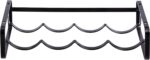 Amazon Basics Tabletop Stackable 4-Bottle Metal Wine Rack, 3.74"D x 15.75"W x 7.87"H, Black - Image 3