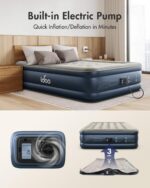 iDOO Queen Air Mattress with Built in Pump, 18 Raised Comfort Inflatable Blow up Mattress, Upgraded Four Chamber Portable Air Bed for Camping, Guests and Home, Colchon Inflable, 650 lbs Max - Image 4