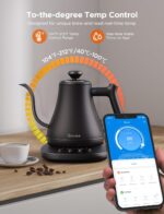 Govee Smart Electric Kettle, WiFi Variable Temperature Gooseneck Pour Over Kettle and Tea Kettle, Alexa Control, 1200W Quick Heating, 100% Stainless Steel, 0.8L, Matte Black - Image 5