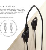 Signature Design by Ashley Boyington Contemporary Leather Match Power Recliner with Adjustable Headrest, Cup Holders, USB Port and Air Massage System, Light Gray - Image 18