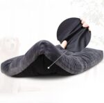 Dog Crate Bed Washable Dog Beds for Large Dogs Deluxe Thick Flannel Fluffy Comfy Kennel Pad Anti-Slip & Anti-Scratch Pet Sleeping Mat, 35 x 23 Inch, Gray - Image 5