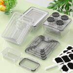 36-Piece Food Storage Containers with Lids(18 Container & 18 Lid), Plastic Food Containers for Pantry & Kitchen Storage and Organization, BPA-Free, Leak Proof, Reusable with Labels & Pen - Image 9