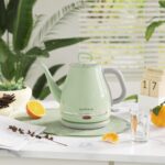 Electric Gooseneck Kettle, 1L 1500WFast Boil, 100% Stainless Steel BPA Free Pour-Over Coffee & Tea Kettle,Water Boiler with Auto Shut & Boil-Dry Protectio,Green - Image 7